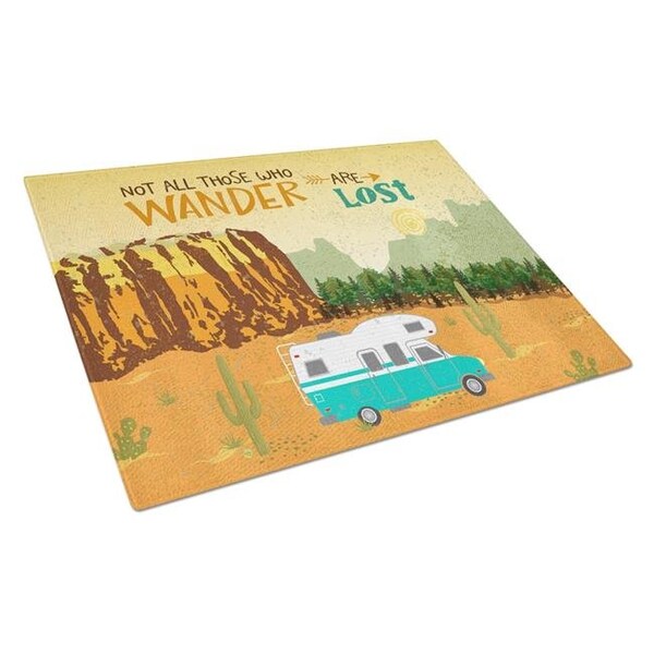 Carolines Treasures Carolines Treasures VHA3027LCB RV Camper Camping Wander Glass Cutting Board - Large VHA3027LCB - main